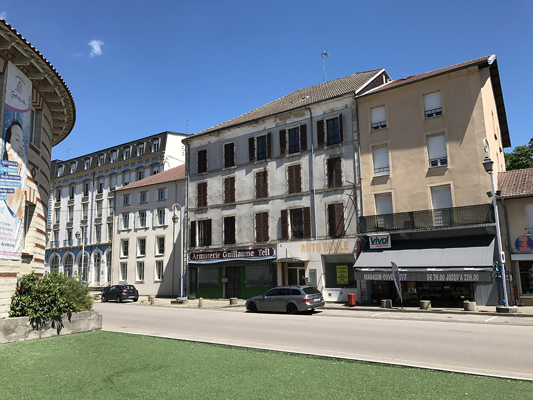 Formerly Hotel Moderne (the yellow building on the right). This building was one location for the nurses' quarters.